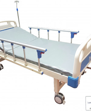 GIƯỜNG BỆNH NHÂN MỘT TAY QUAY CÓ BÁNH XE + ĐỆM: Model GC - 02